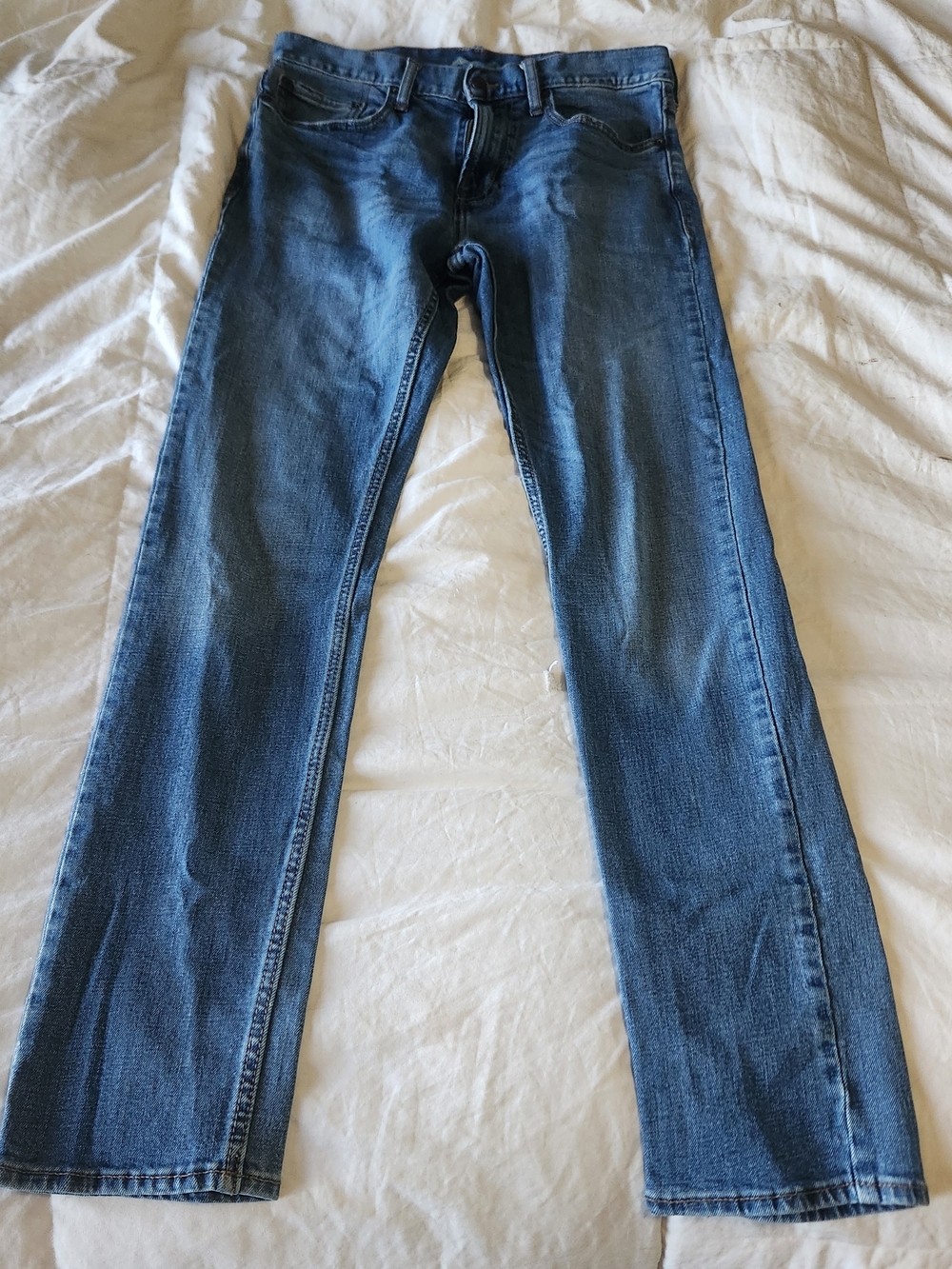 Men's Blue Straight-Leg Jeans
